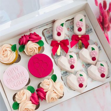 Bespoke Cupcakes Pink White Wedding